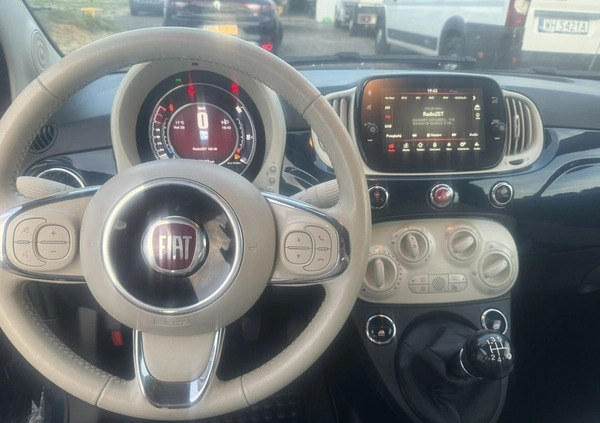 Fiat 500 cena 40900 przebieg: 21000, rok produkcji 2018 z Piwniczna-Zdrój małe 172